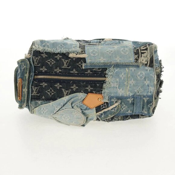 LOUIS VUITTON Monogram Denim Patchwork Speedy 30 Bag Blue M95380 Auth yk19687A - Picture 7 of 16